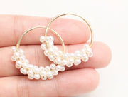 Classic Pearl Hoop Earrings
