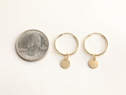 Dainty Gold Coin Earrings