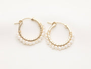 Flex Hoop Pearl Earrings