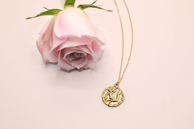 AQUARIUS COIN NECKLACE - Danica Rose Jewelry