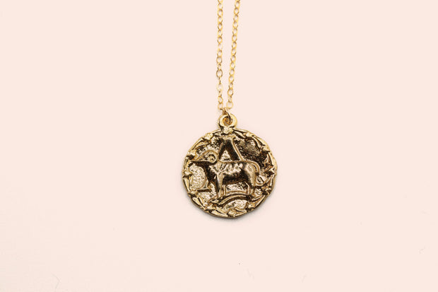 ARIES COIN NECKLACE - Danica Rose Jewelry