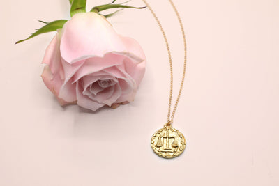 LIBRA COIN NECKLACE - Danica Rose Jewelry