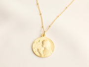 Matte Guadalupe Dame Maria Necklace