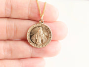 Virgin Mary Gold Necklace