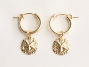 14k Gold Filed Sand Dollar Earrings