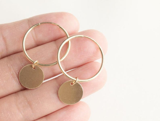 Simple Gold Hoop Earrings