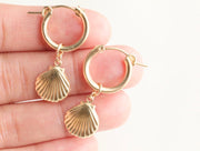 14k Gold Filled Sea Shell Earrings