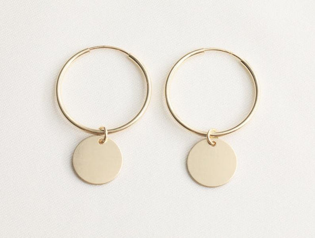 Simple Gold Hoop Earrings