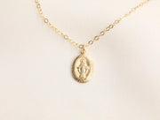 Tiny Virgin Mary Necklace