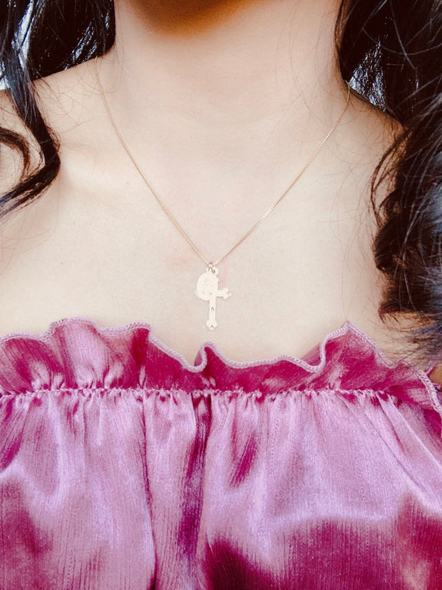 Cross with Saint Christopher Necklace