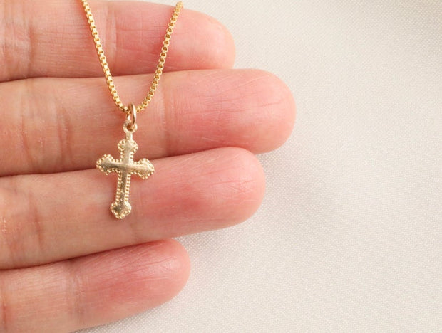 Dainty Small Coptic Cross Necklace
